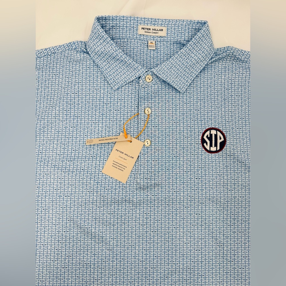 Powder Blue Ole Miss Peter Millar SIP "Rebel Air Attack" Polo - XL - NWT/Sealed